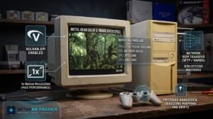 Interface do Batocera em um PC antigo otimizado para melhorar desempenho e usabilidade em games retrô.