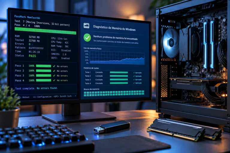 Como testar a memória RAM com MemTest86 e Diagnóstico de Memória do Windows