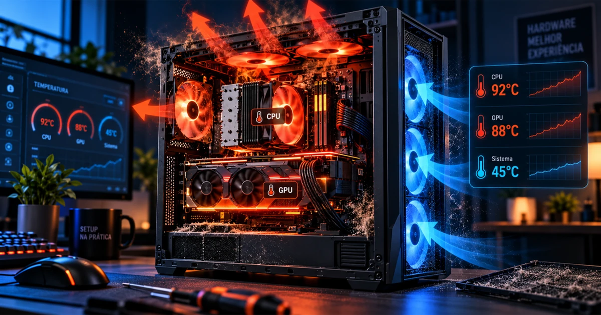 PC esquentando muito durante diagnóstico de temperatura da CPU e GPU