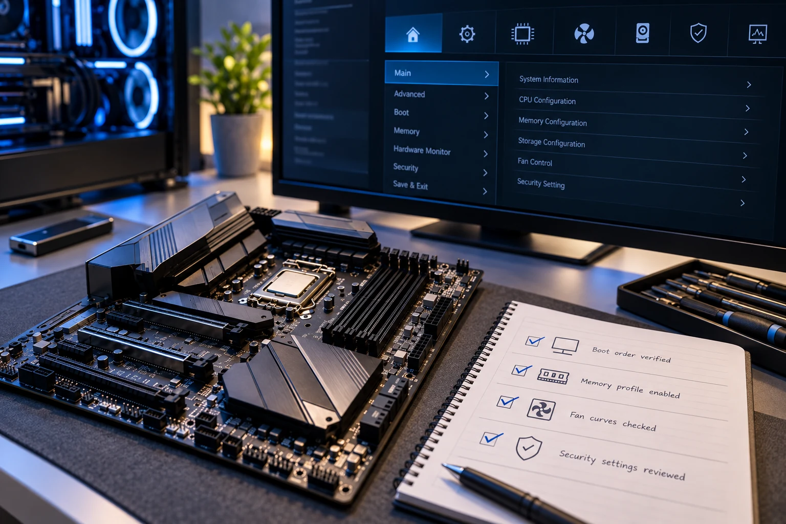 Checklist de configurações para conferir depois de atualizar a BIOS