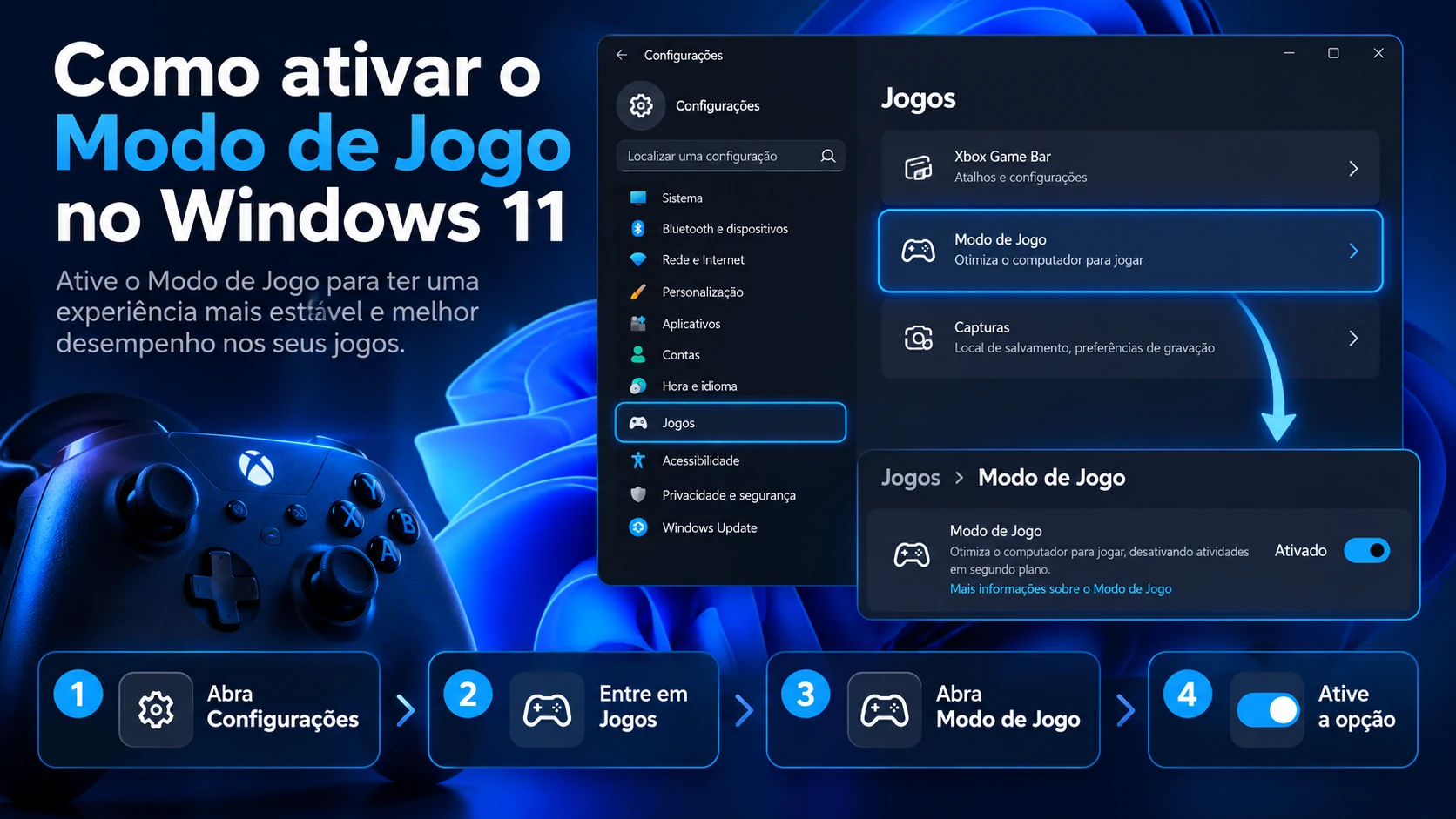 Passo a passo em português para ativar o Modo de Jogo no Windows 11